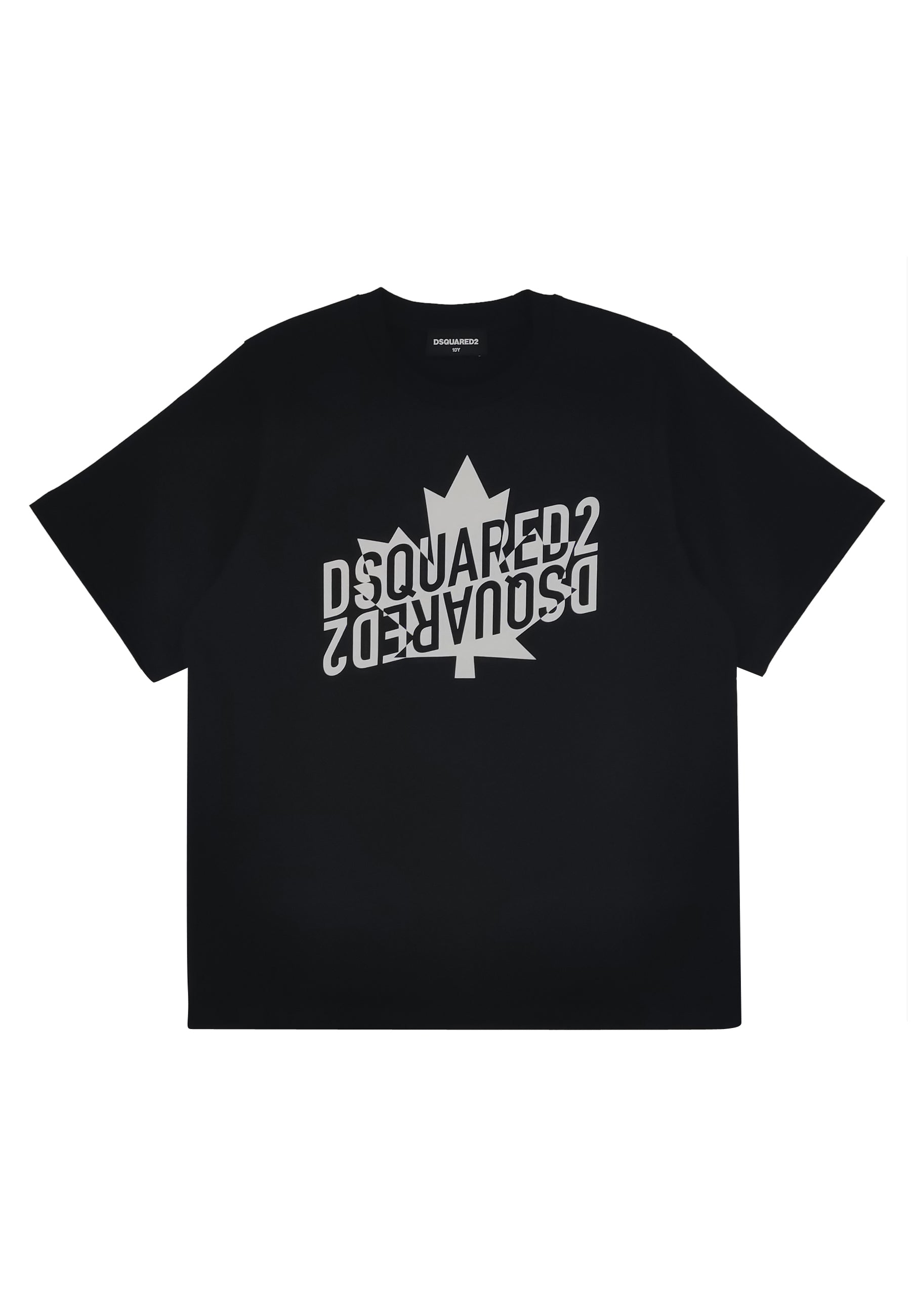 Dsquared2 t-shirt nera bambino in cotone | ViaMonte Shop