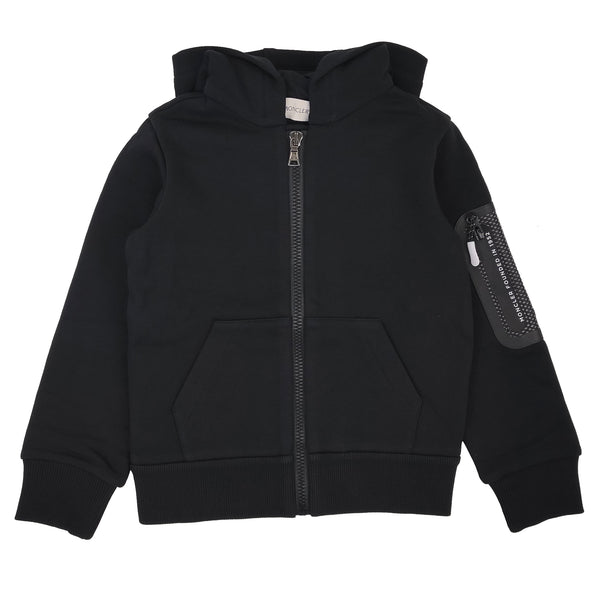 ViaMonte Shop | Moncler Enfant felpa bambino nera in cotone