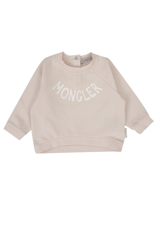 ViaMonte Shop | Moncler Enfant felpa rosa neonata in cotone