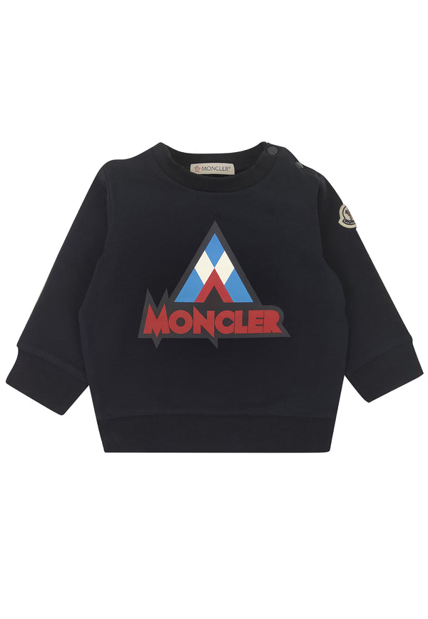 ViaMonte Shop | Moncler Enfant felpa blu neonato in cotone