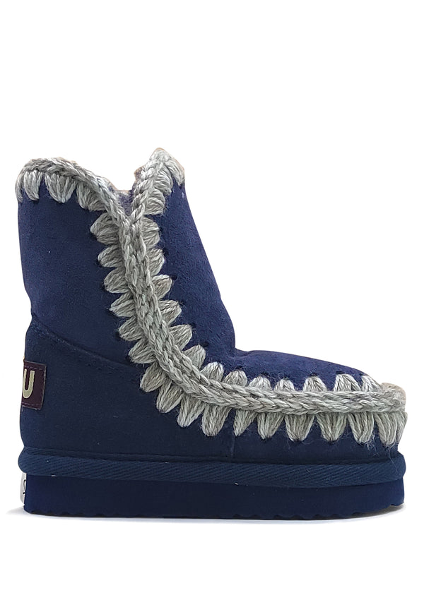 ViaMonte Shop | Mou kids eskimo blu bambina in pelle scamosciata