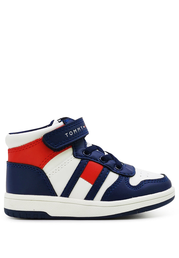 ViaMonte Shop | Tommy Hilfiger sneakers alta color block bambino in similpelle