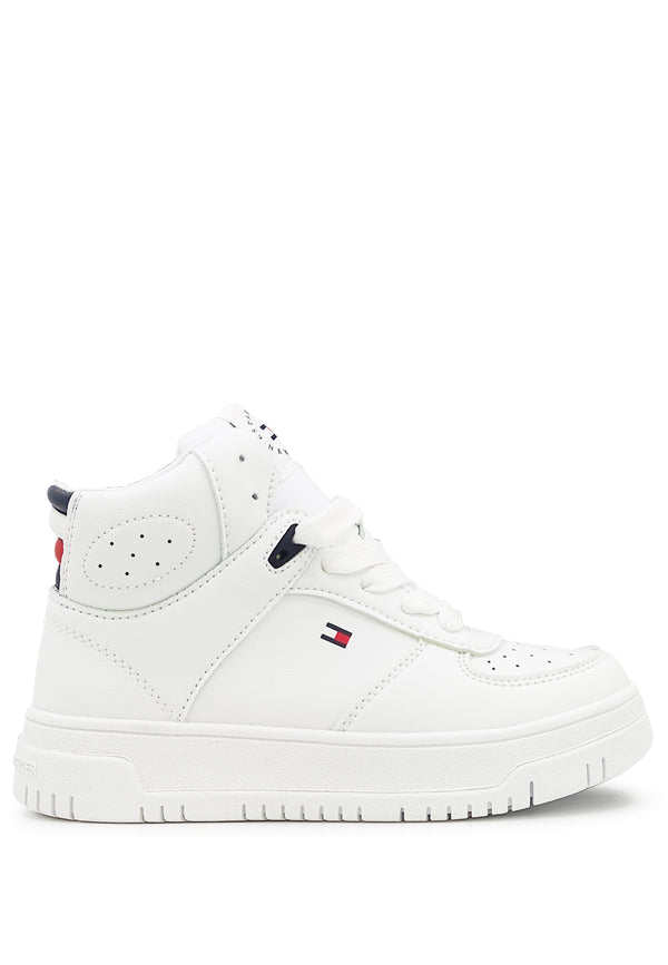 ViaMonte Shop | Tommy Hilfiger sneakers alta bianca ragazzo in similpelle