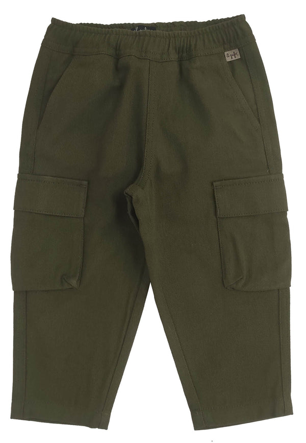 Il Gufo pantalone verde bambino in cotone