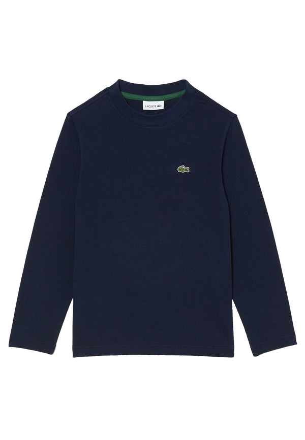 Lacoste t-shirt blu navy bambino in cotone