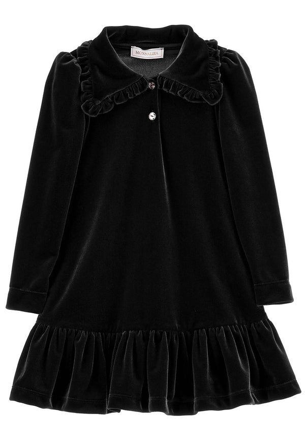Monnalisa vestito nero bambina in ciniglia