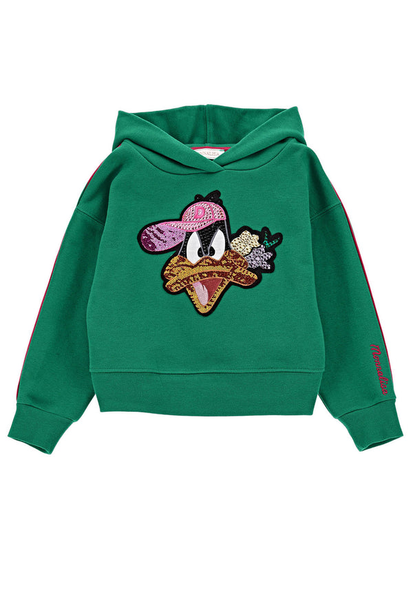 Monnalisa green cotton girl sweatshirt