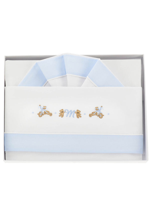 Monnalisa white cotton white cot sheet