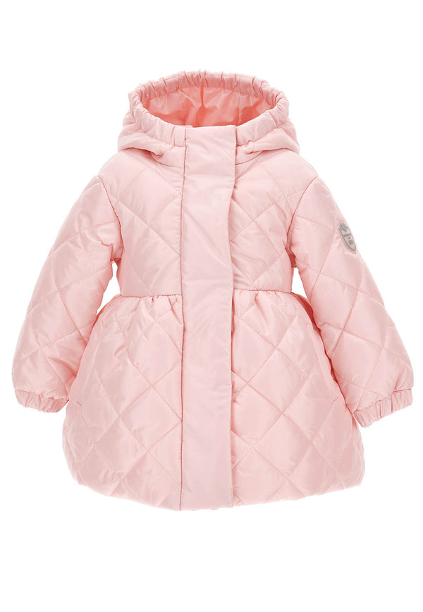 Monnalisa newborn pink quilted down jacket