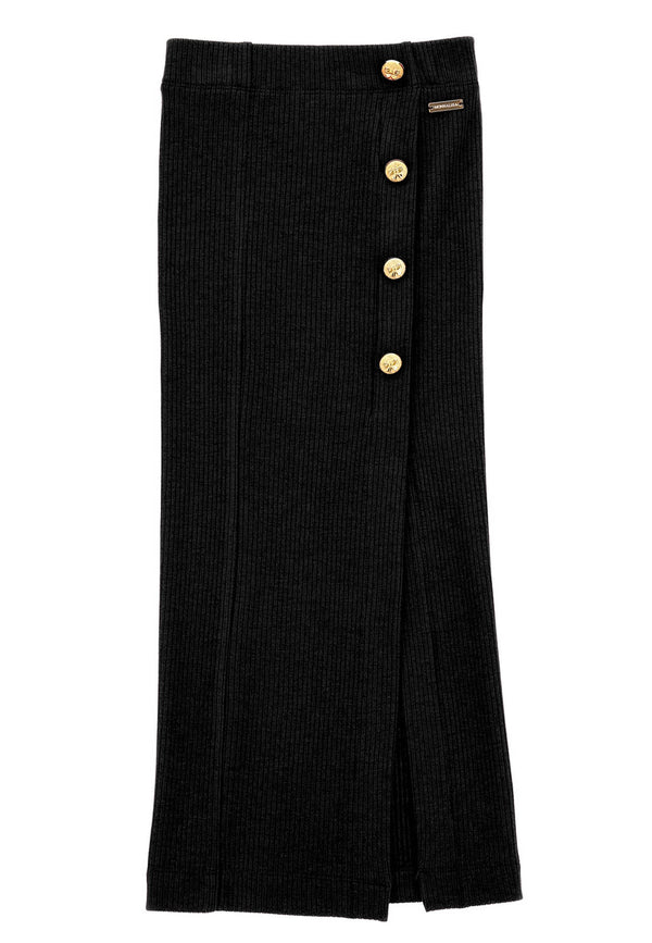 Monnalisa black skirt girl in viscose