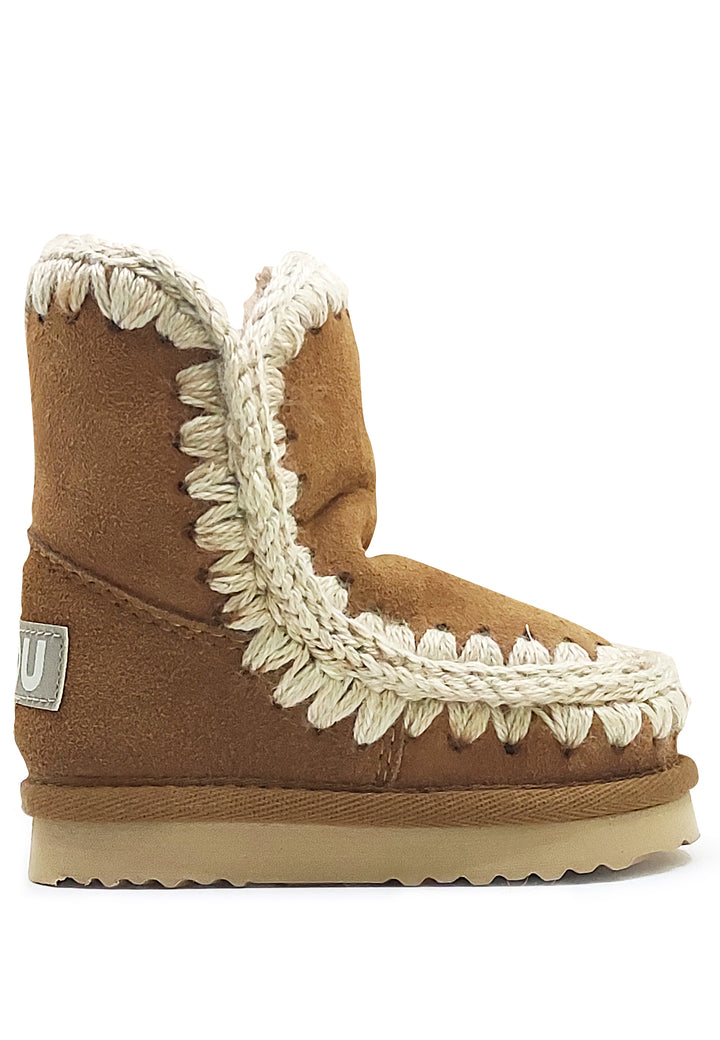 ViaMonte Shop | Mou kids stivaletti Eskimo cognac bambina in pelle scamosciata