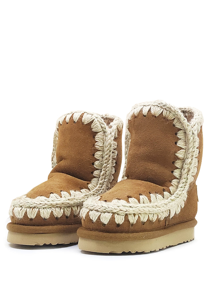 ViaMonte Shop | Mou kids stivaletti Eskimo cognac bambina in pelle scamosciata