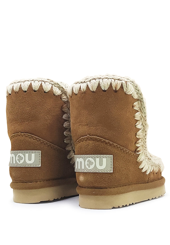 ViaMonte Shop | Mou kids stivaletti Eskimo cognac bambina in pelle scamosciata