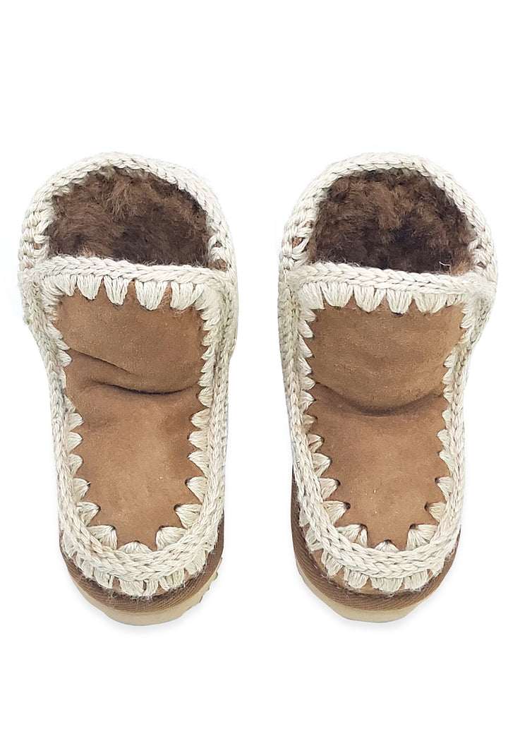 ViaMonte Shop | Mou kids stivaletti Eskimo cognac bambina in pelle scamosciata