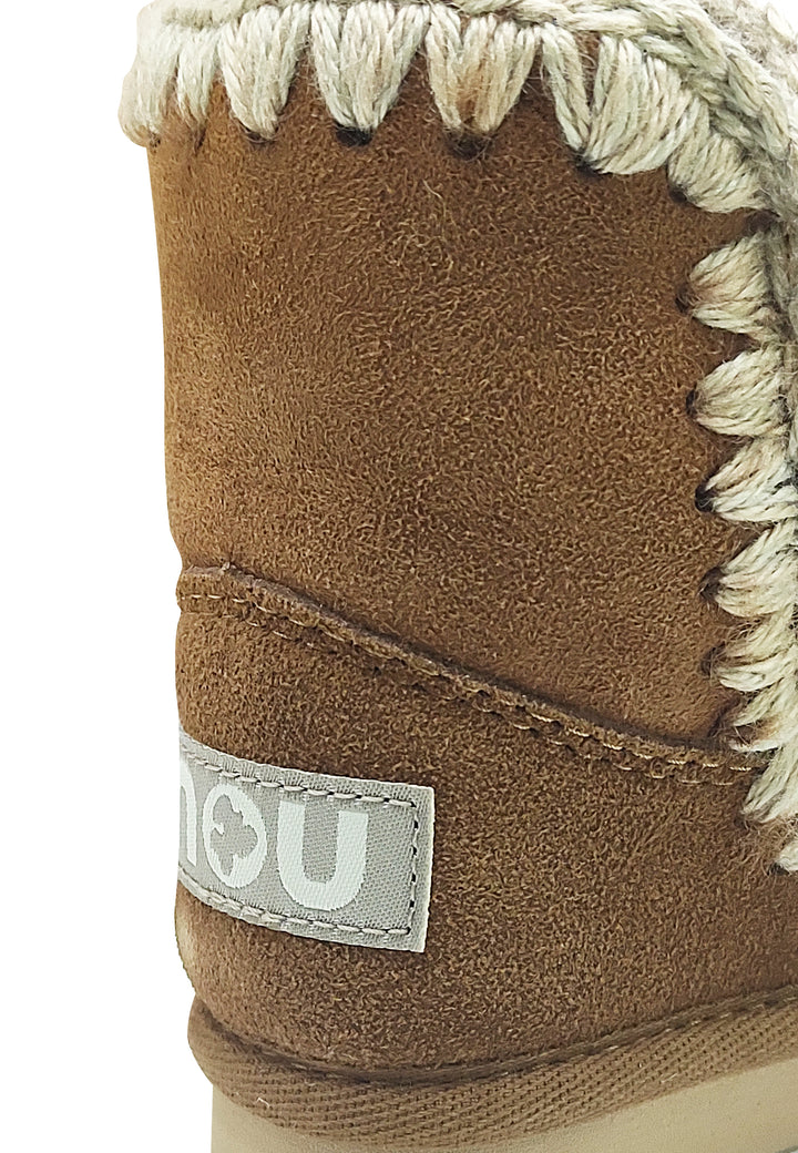 ViaMonte Shop | Mou kids stivaletti Eskimo cognac bambina in pelle scamosciata