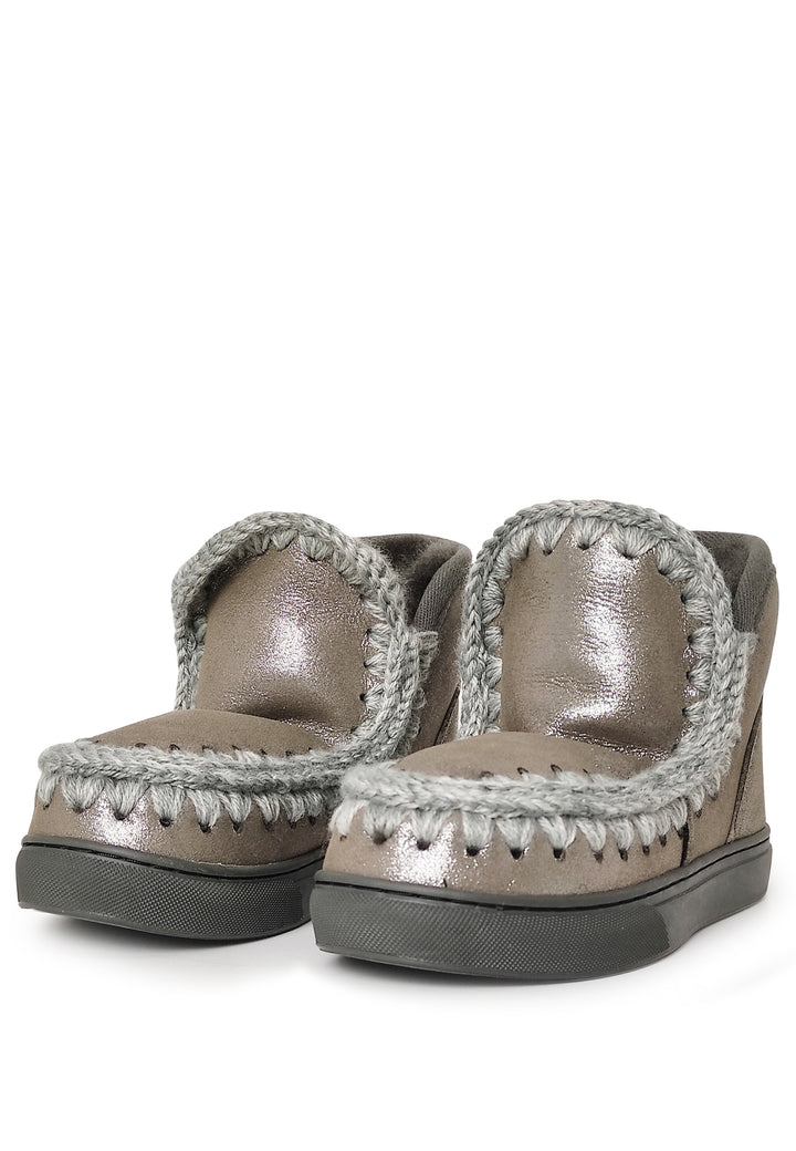 ViaMonte Shop | Mou kid eskimo stivaletti grigi bambina in pelle scamosciata