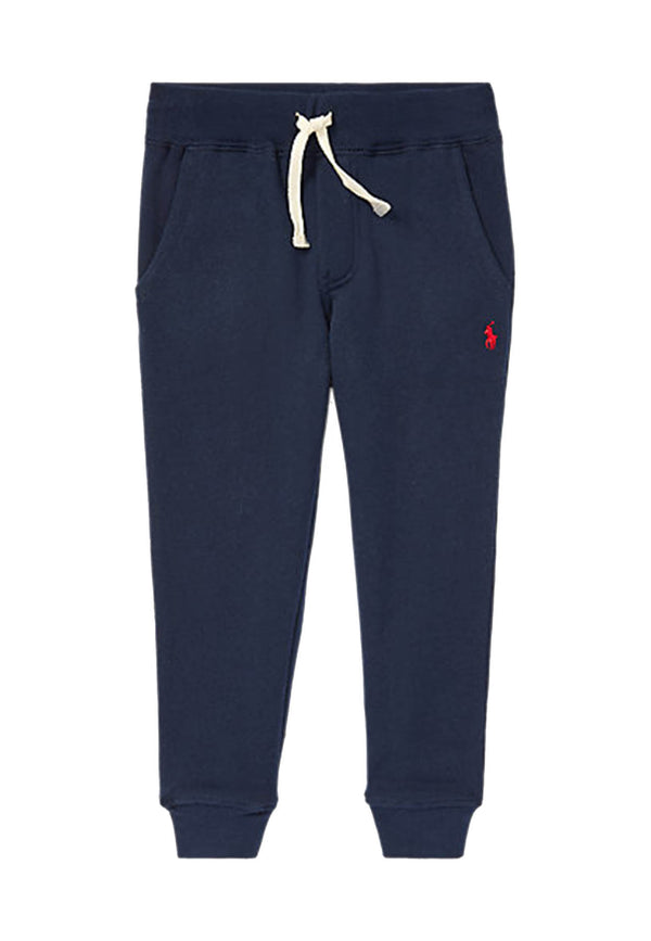 Ralph Lauren Kids pantalone sportivo blu bambino in cotone