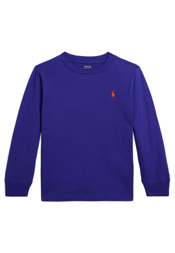 Ralph Lauren t-shirt bluette bambino in cotone