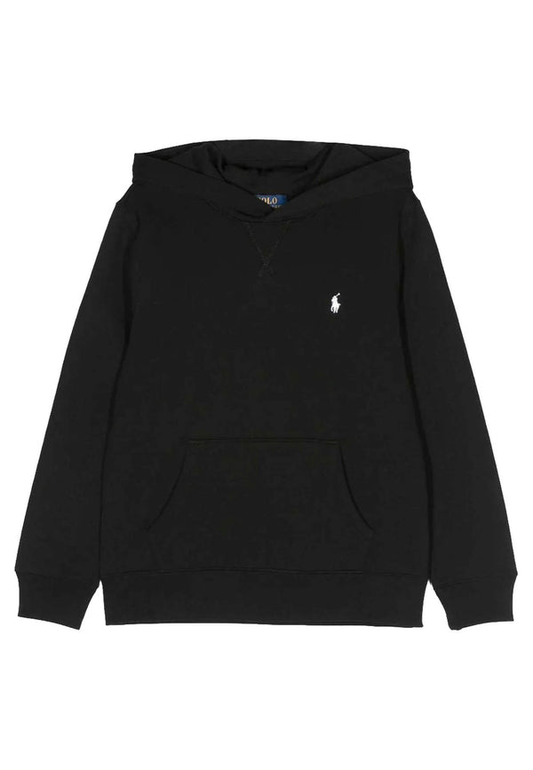 Ralph Lauren felpa nera bambino in cotone