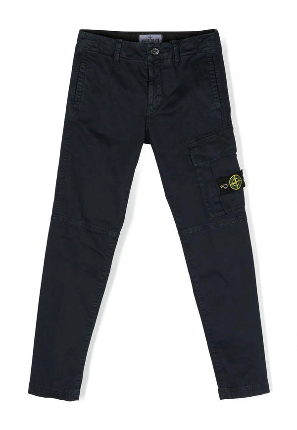 Stone island blue navy trousers baby in cotton