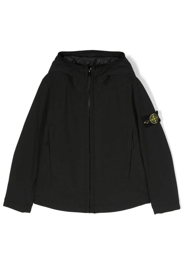 Stone Island black jacket baby in technical fabric