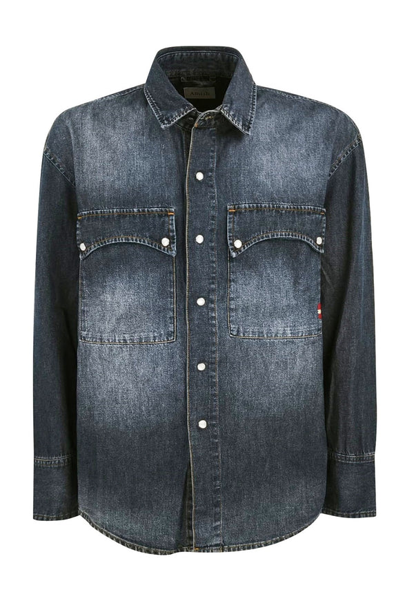 ViaMonte Shop | Amish camicia blu uomo in denim