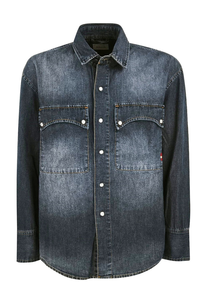 ViaMonte Shop | Amish camicia blu uomo in denim