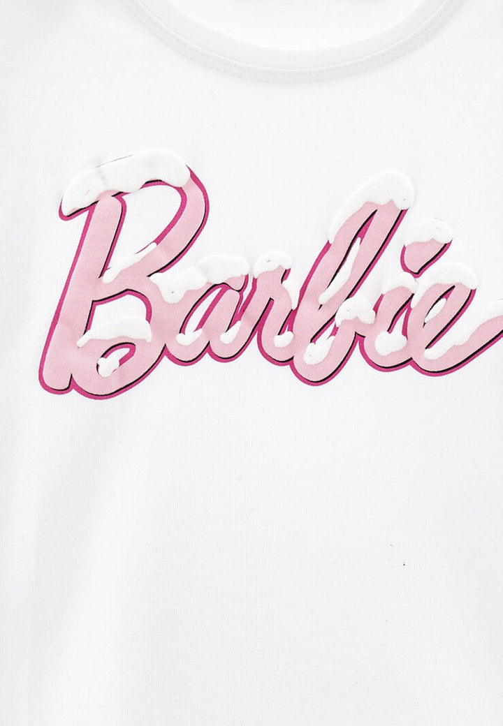 ViaMonte Shop | Barbie t-shirt bianca bambina in cotone