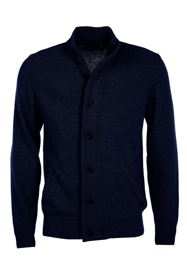 ViaMonte Shop | Barbour maglia cardigan blu uomo in lana