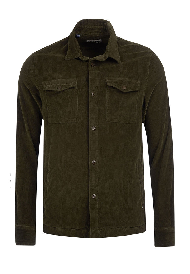 ViaMonte Shop | Barbour camicia verde militare uomo in velluto