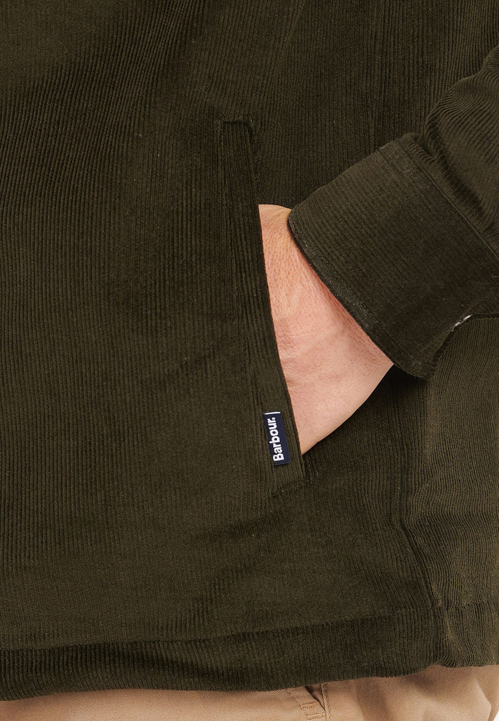 ViaMonte Shop | Barbour camicia verde militare uomo in velluto