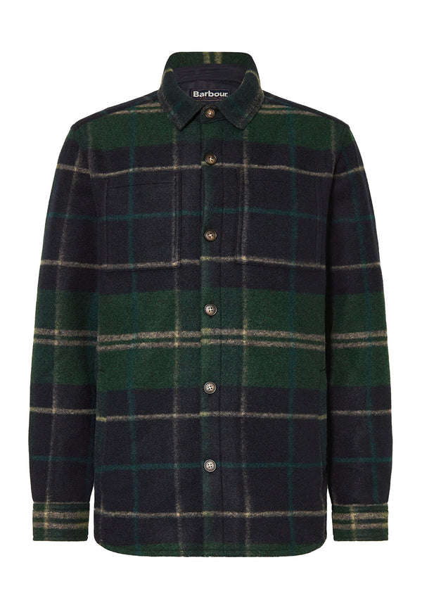 ViaMonte Shop | Barbour camicia verde a quadri uomo in pile