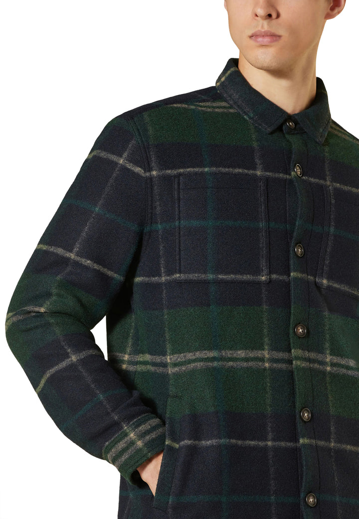 ViaMonte Shop | Barbour camicia verde a quadri uomo in pile