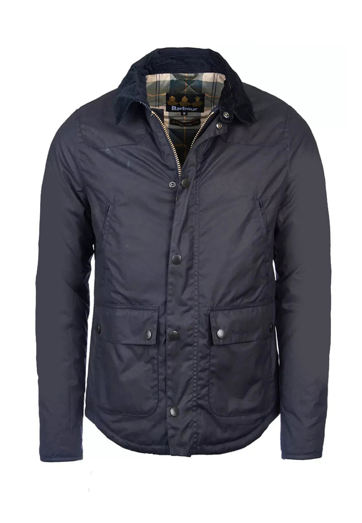 ViaMonte Shop | Barbour giubbino Reeling blu uomo in cotone cerato