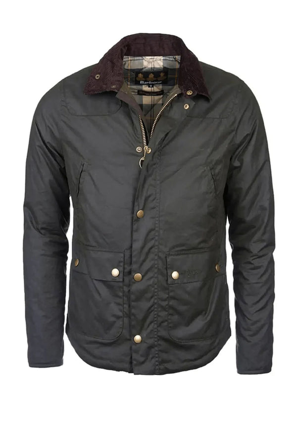 ViaMonte Shop | Barbour giubbino Reeling verde uomo in cotone cerato