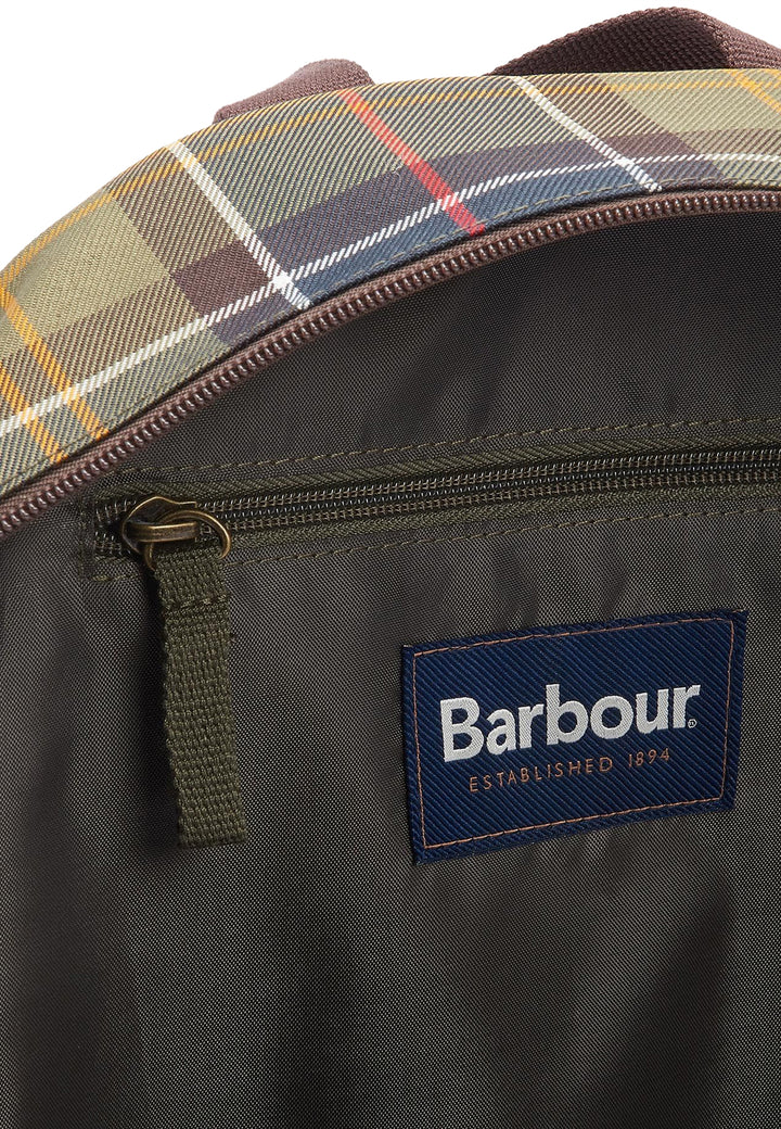 ViaMonte Shop | Barbour zaino unisex tartan verde in nylon