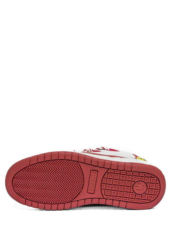 ViaMonte Shop | Barrow sneakers bianco e rosso unisex in pelle scamosciata e mesh