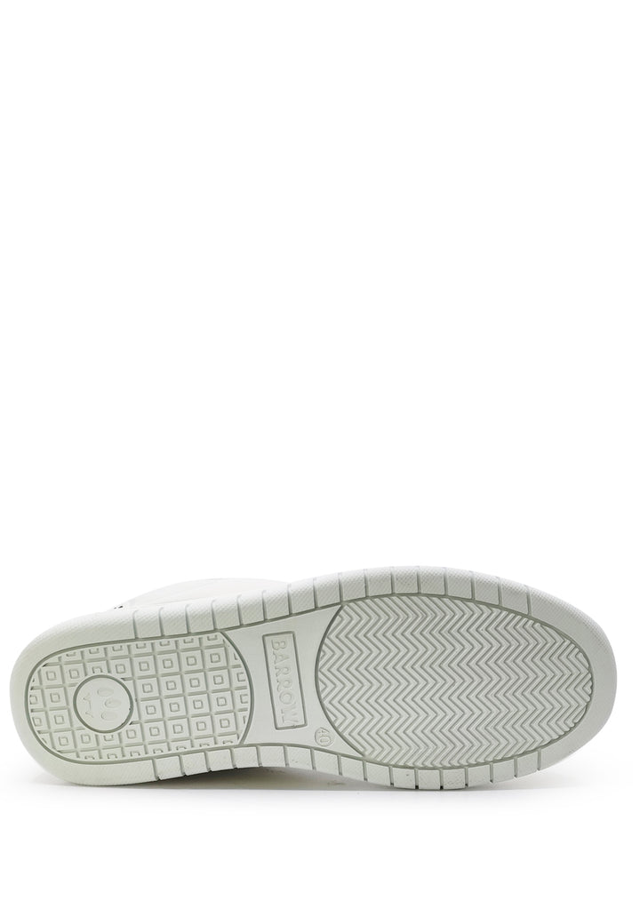 ViaMonte Shop | Barrow sneakers bianca uomo in pelle scamosciata e mesh