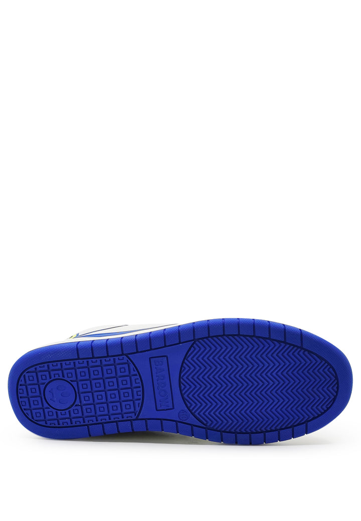 ViaMonte Shop | Barrow sneakers bianca e bluette unisex in pelle scamosciata e mesh