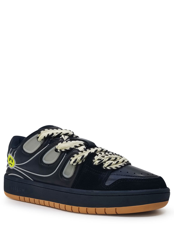 ViaMonte Shop | Barrow sneakers nera unisex in pelle scamosciata e mesh