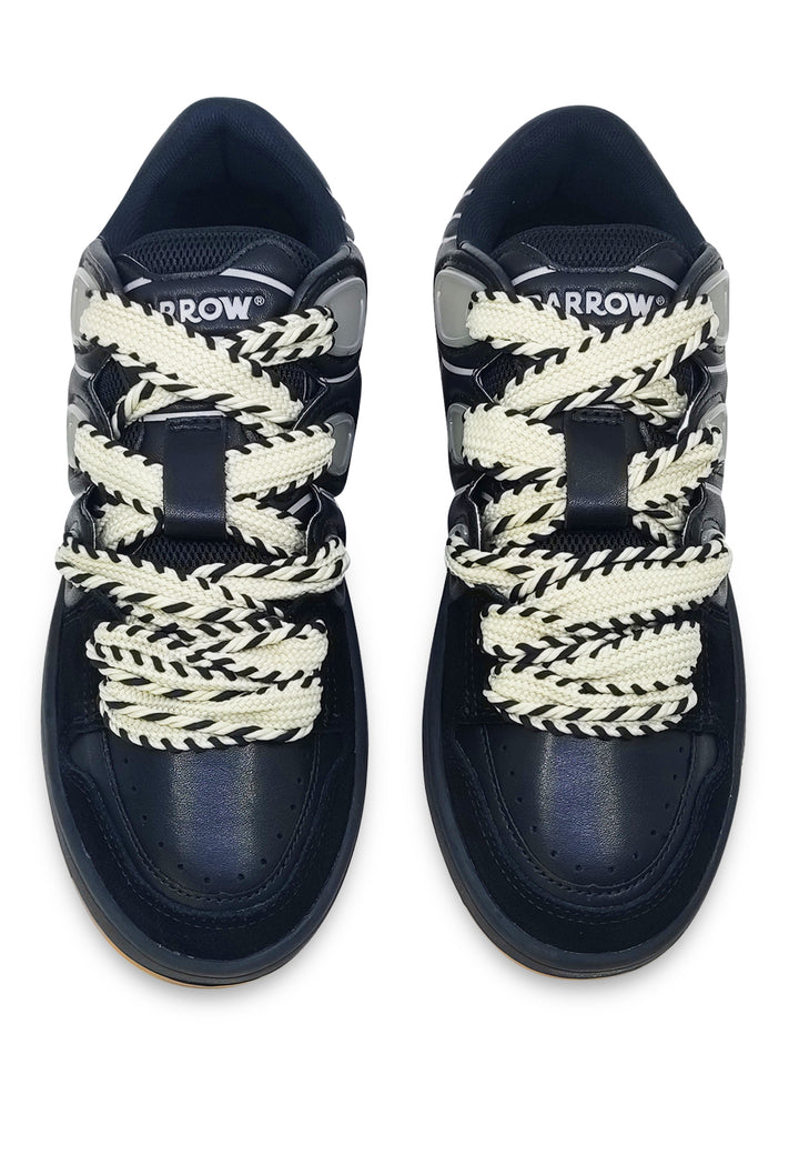 ViaMonte Shop | Barrow sneakers nera unisex in pelle scamosciata e mesh