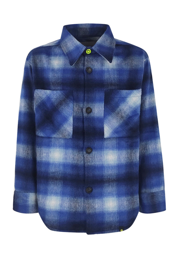 ViaMonte Shop | Barrow camicia a fantasia quadri blu unisex in pile