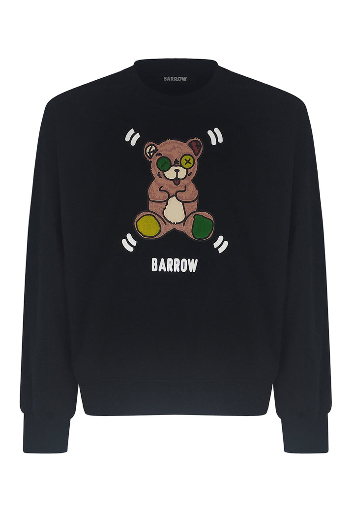 ViaMonte Shop | Barrow felpa nera unisex in cotone