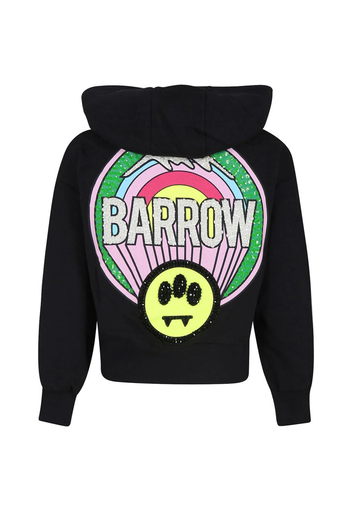 ViaMonte Shop | Barrow felpa nera bambina in cotone