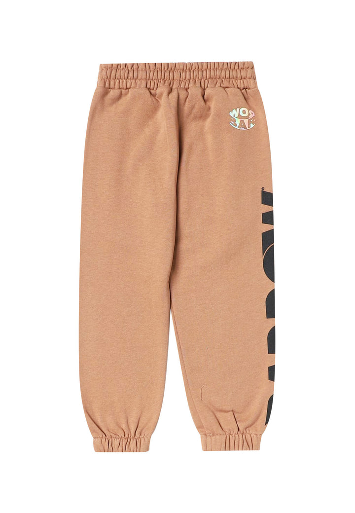 ViaMonte Shop | Barrow pantalone sportivo beige bambino in felpa di cotone