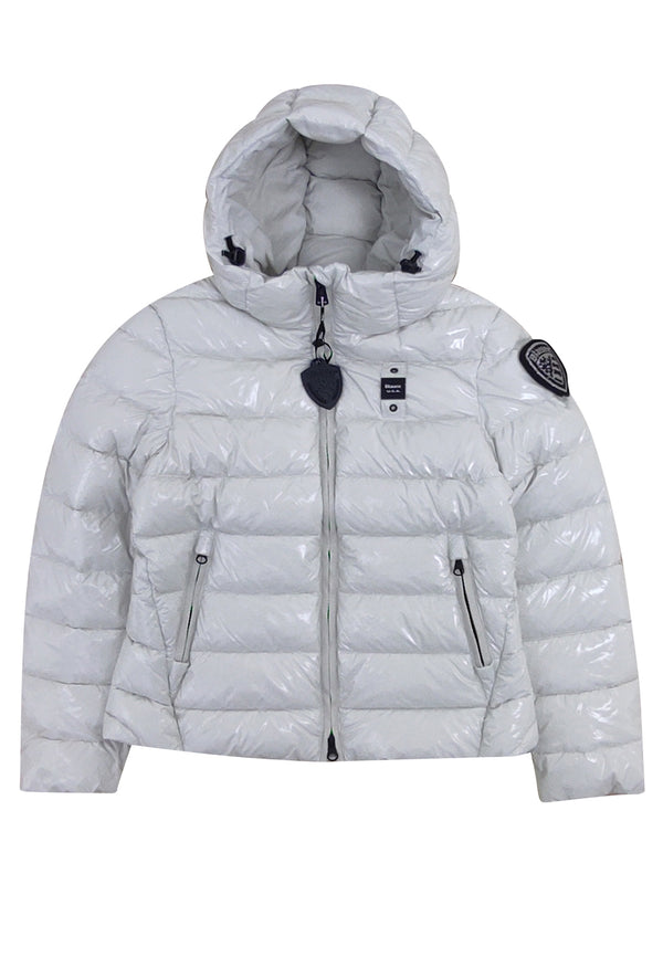 ViaMonte Shop | Blauer giubbino Halsey bianco bambina in nylon