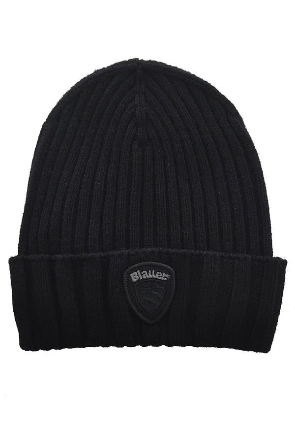 ViaMonte Shop | Blauer cappello nero bambino in misto lana