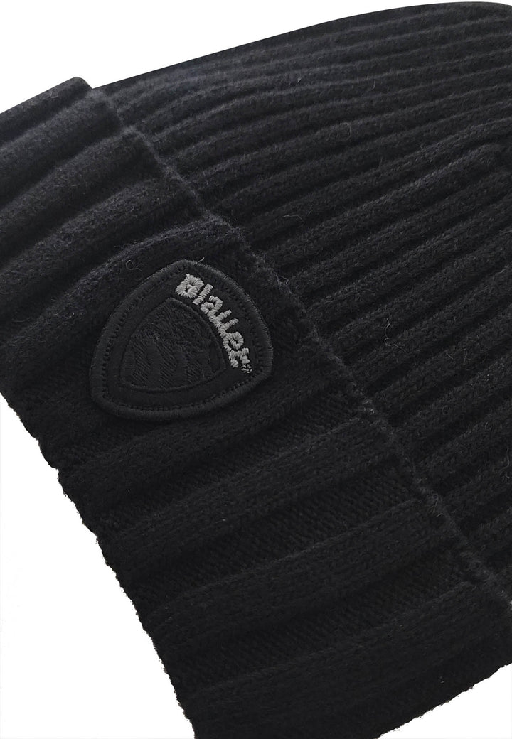 ViaMonte Shop | Blauer cappello nero bambino in misto lana