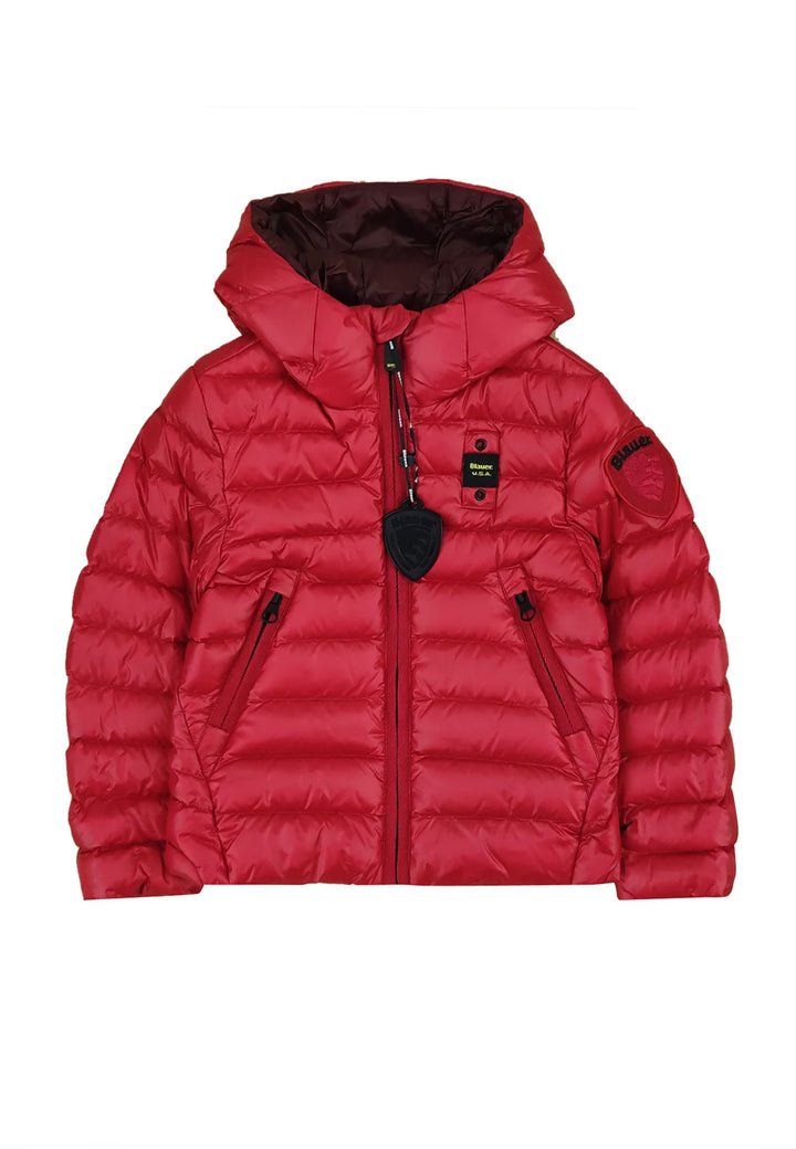 ViaMonte Shop | Blauer giubbino rosso bambino in nylon