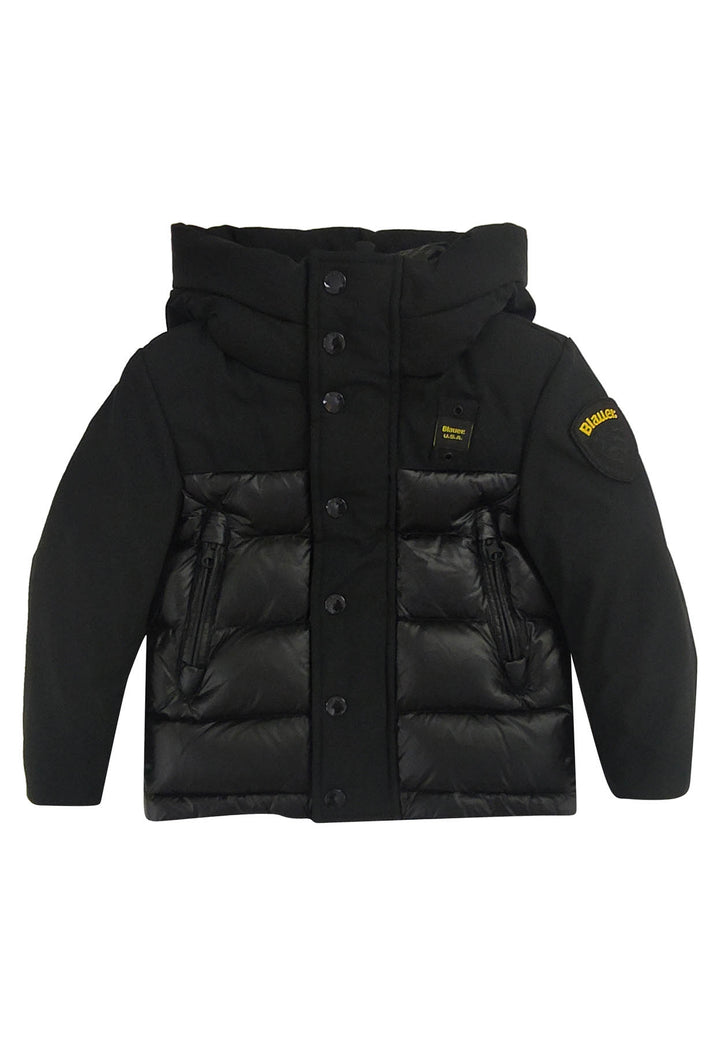 ViaMonte Shop | Blauer giubbino nero bambino in nylon